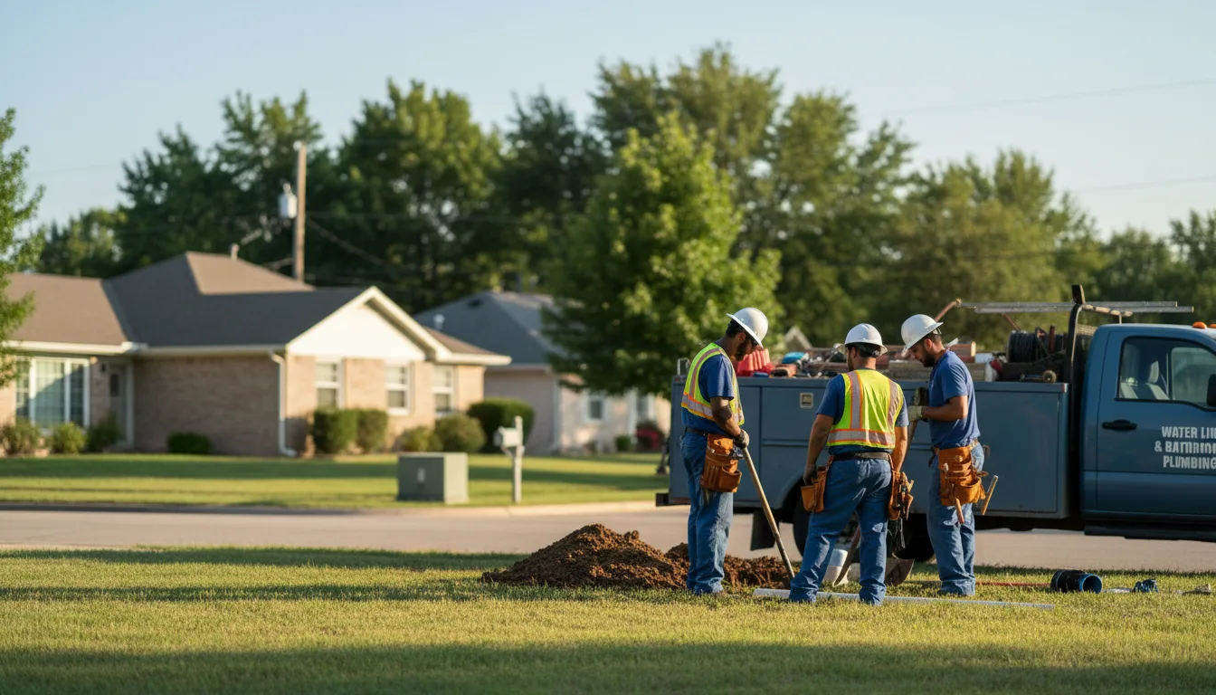 Residential water line and bathroom plumbing service in Vernon, AL